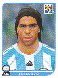 Carlos Tevez Argentina samolepka Panini World Cup 2010 #124